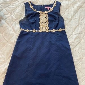 Lilly Pulitzer- Rosie Lace Detail Shift- Navy